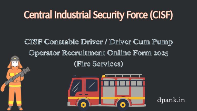 Central industrial security force recruitment 2025