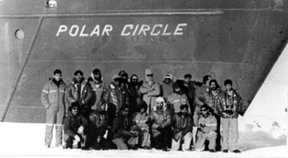 अंटार्कटिका पहुँचने वाला पहला भारतीय दल