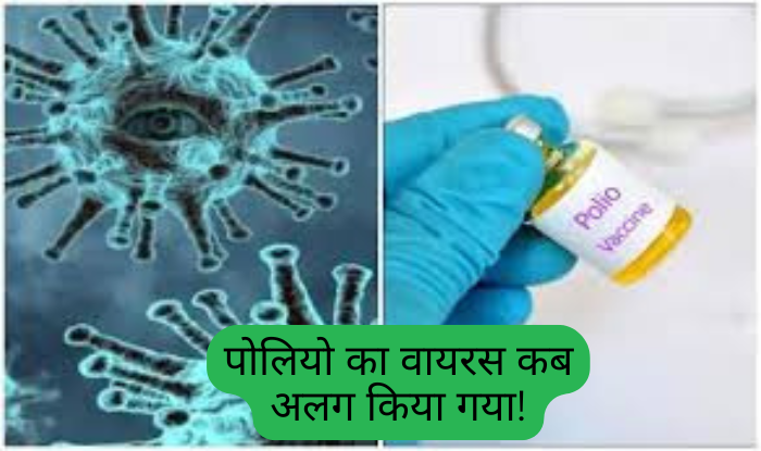 पोलियो का वायरस कब अलग किया गया!
